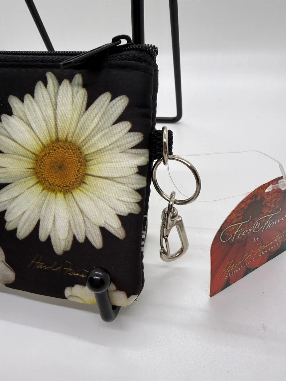 Fresh Flowers by Harold Feinstein Daisy Floral Keychain Zipper Coin Purse NWT